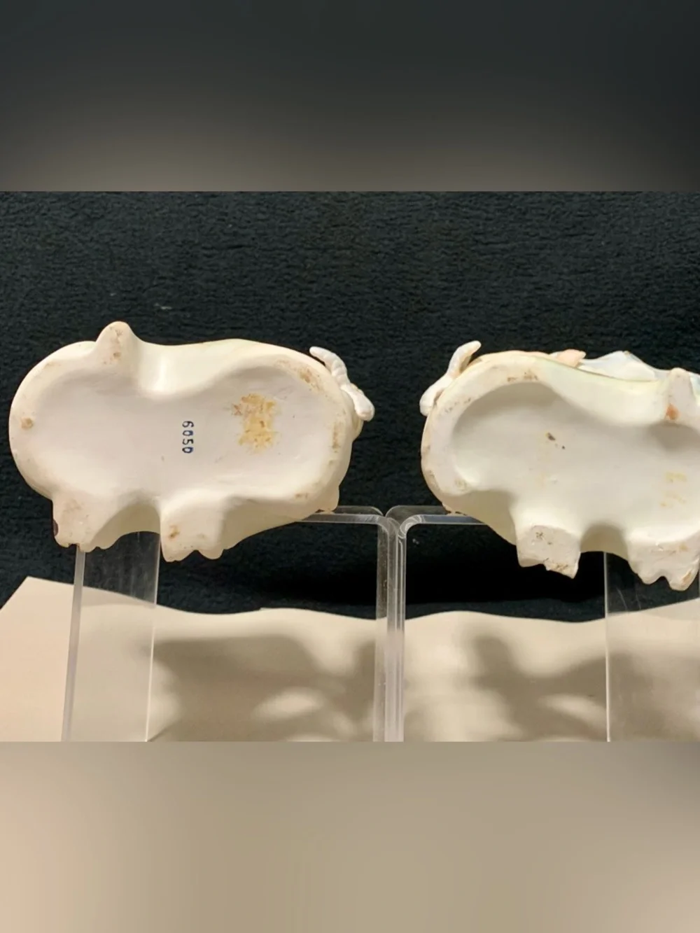 🔍 Vintage Porcelain Cherub Angel Vase Pair Rococo Floral Gold Accents